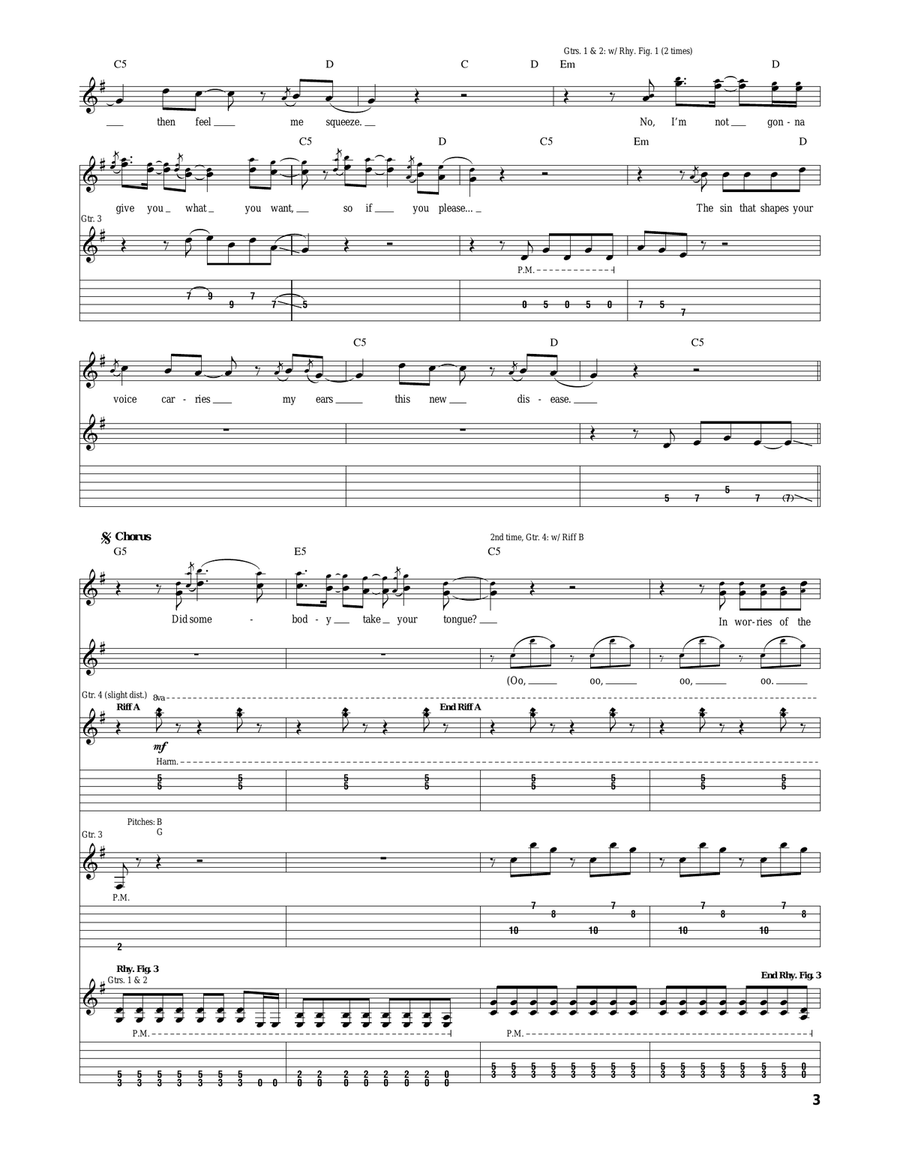 The Camper Velourium I: Faint Of Heart Acoustic Guitar scores gallery preview page 3