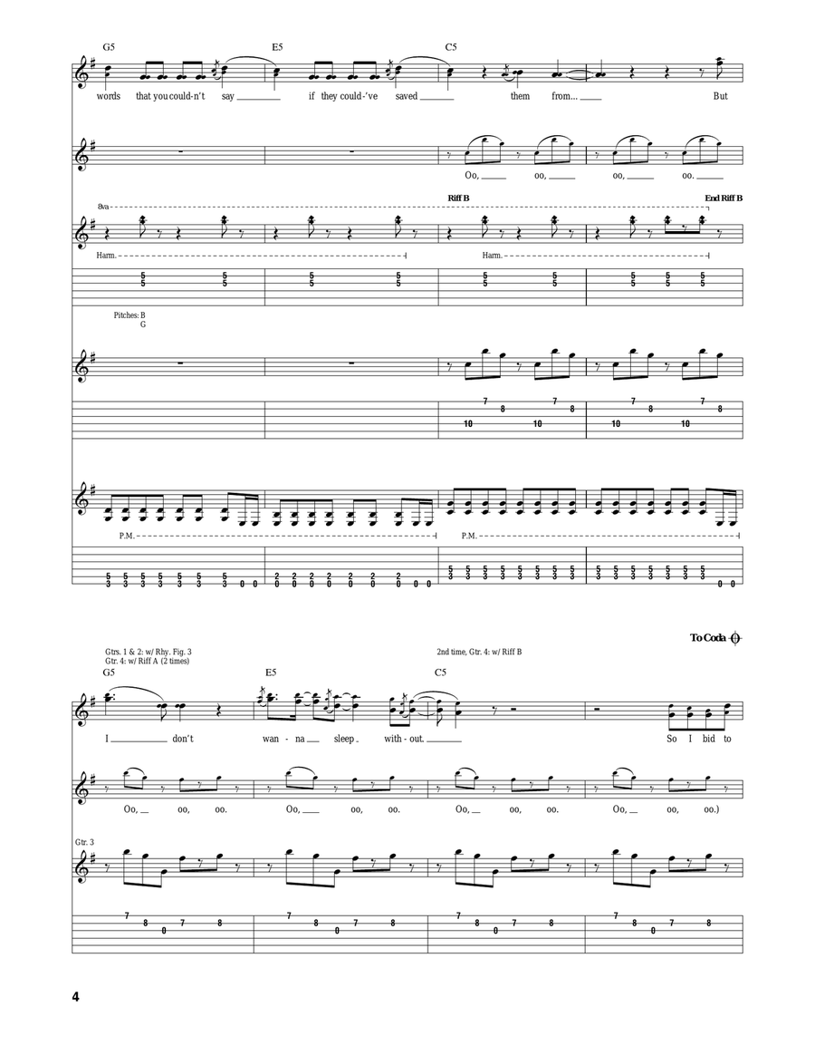 The Camper Velourium I: Faint Of Heart Acoustic Guitar scores gallery preview page 4