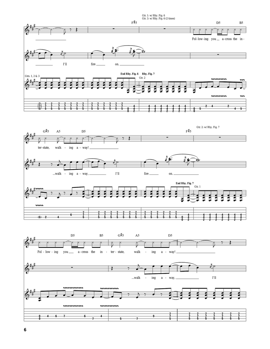Three Evils (Embodied In Love And Shadow) Acoustic Guitar scores gallery preview page 6