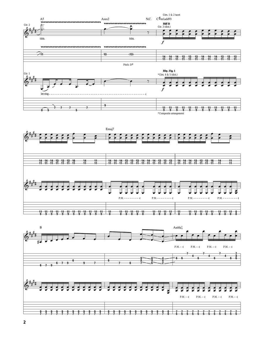 In Keeping Secrets Of Silent Earth: 3 Electric Guitar scores gallery preview page 2