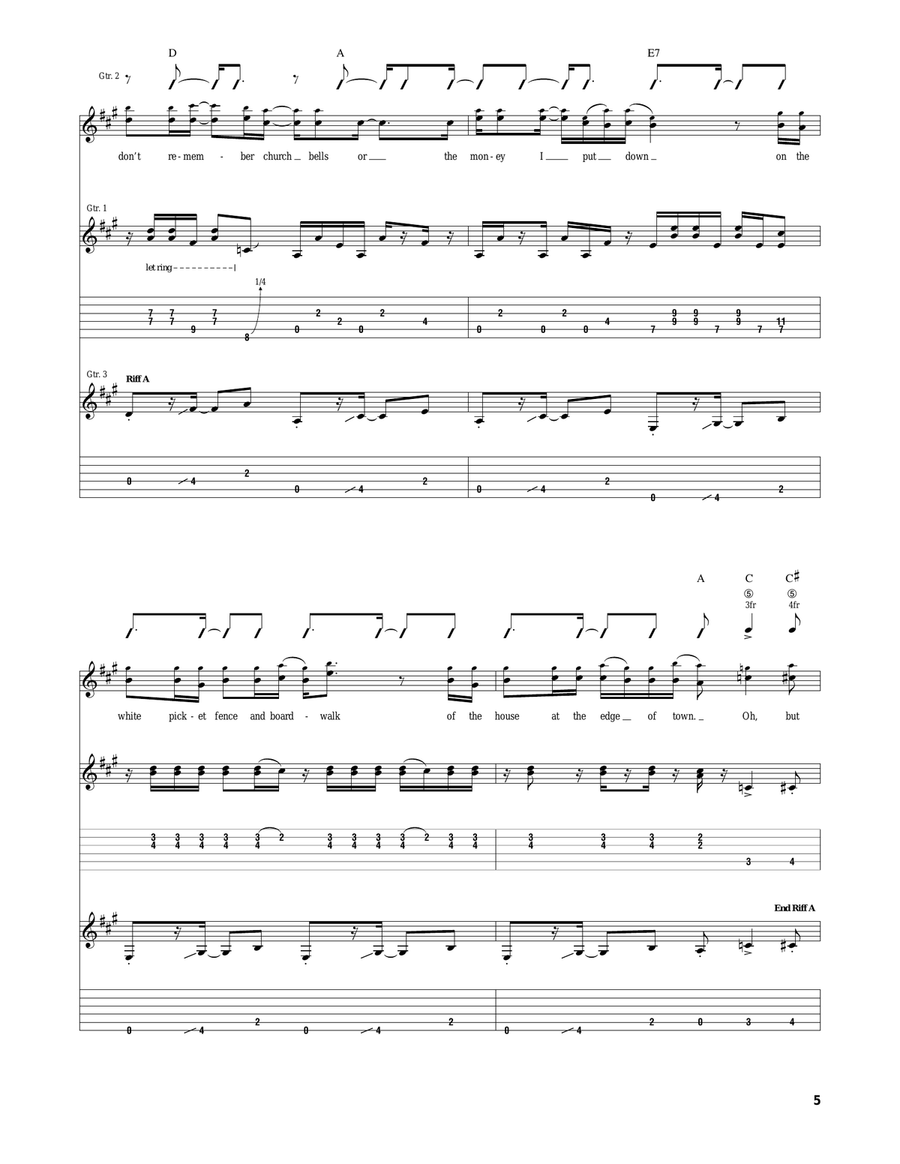 Dixie Chicken Dixie Chicken Acoustic Guitar scores gallery preview page 5