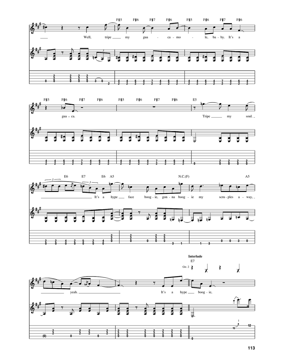 Tripe Face Boogie Acoustic Guitar scores gallery preview page 6