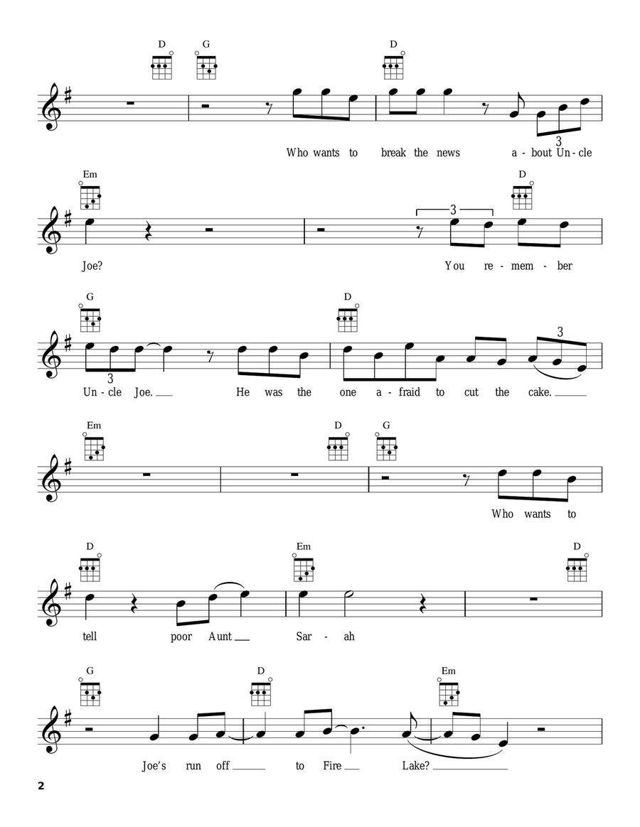 Fire Lake Fire Lake Ukulele scores gallery preview page 2
