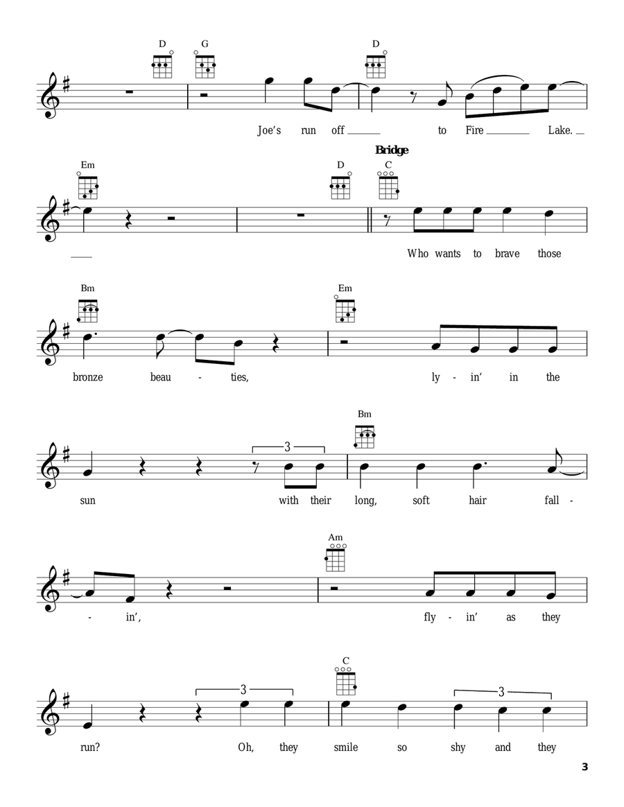 Fire Lake Fire Lake Ukulele scores gallery preview page 3
