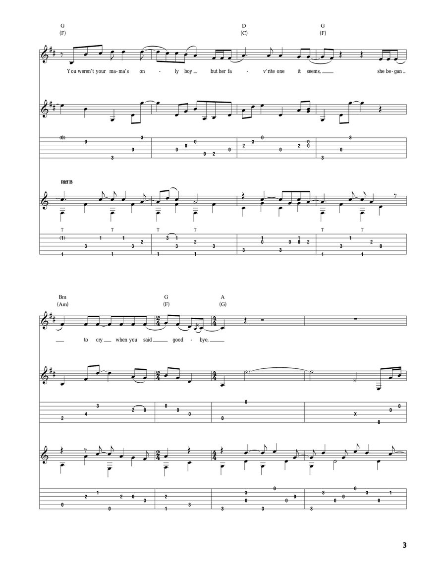 Pancho And Lefty Pancho And Lefty Acoustic Guitar scores gallery preview page 3