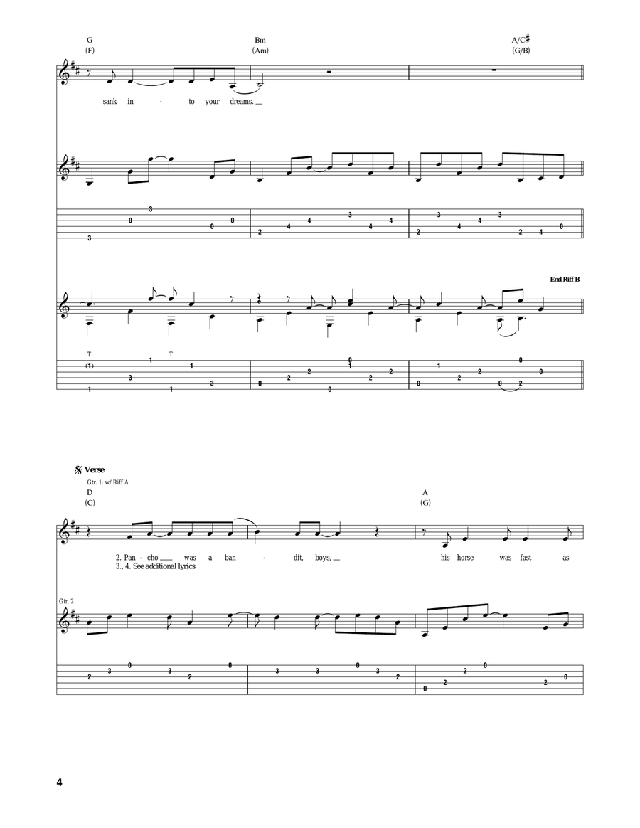 Pancho And Lefty Pancho And Lefty Acoustic Guitar scores gallery preview page 4