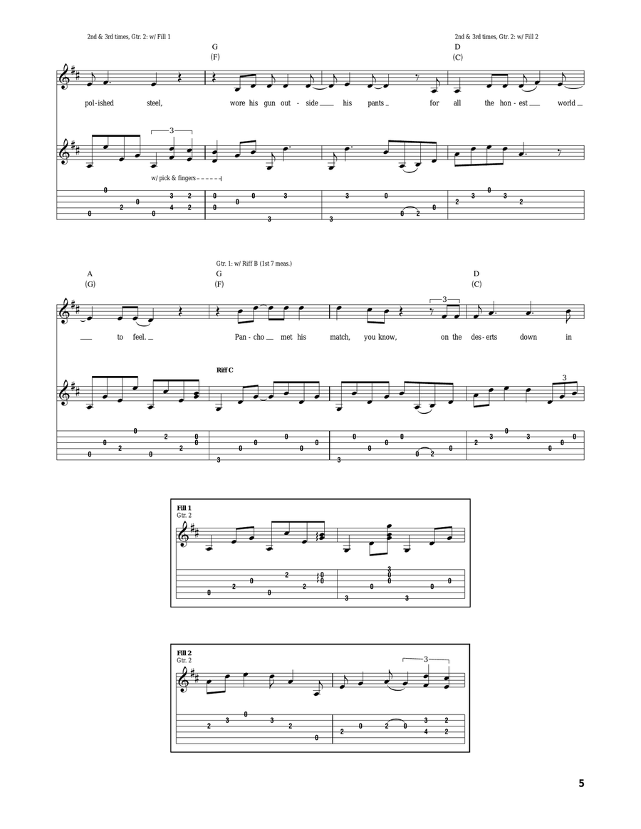 Pancho And Lefty Pancho And Lefty Acoustic Guitar scores gallery preview page 5