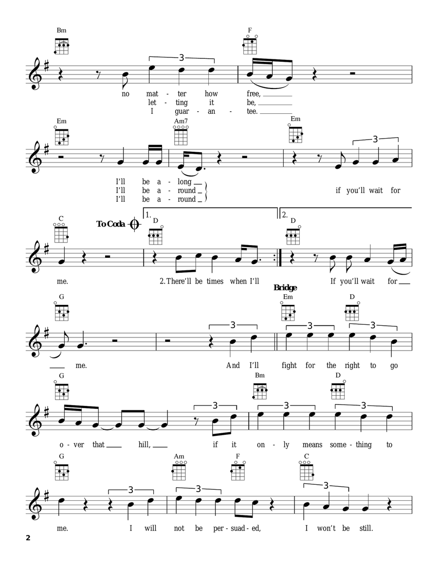 Wait For Me Wait For Me Ukulele scores gallery preview page 2