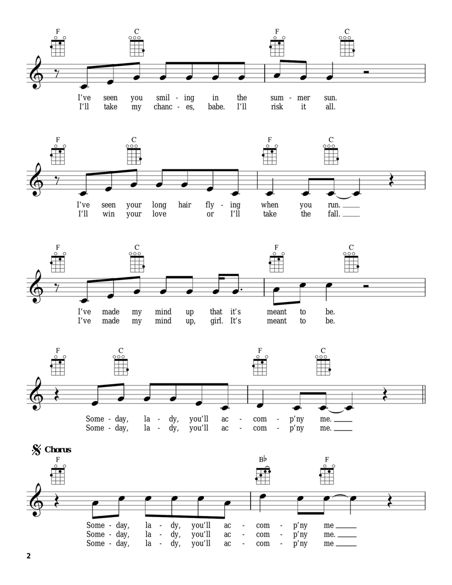 You'll Accomp'ny Me You'll Accomp'ny Me Ukulele scores gallery preview page 2