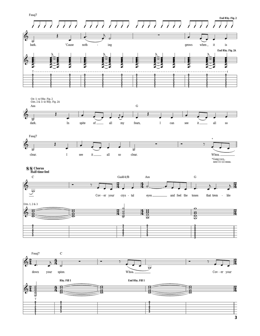Crystals Crystals Acoustic Guitar scores gallery preview page 3