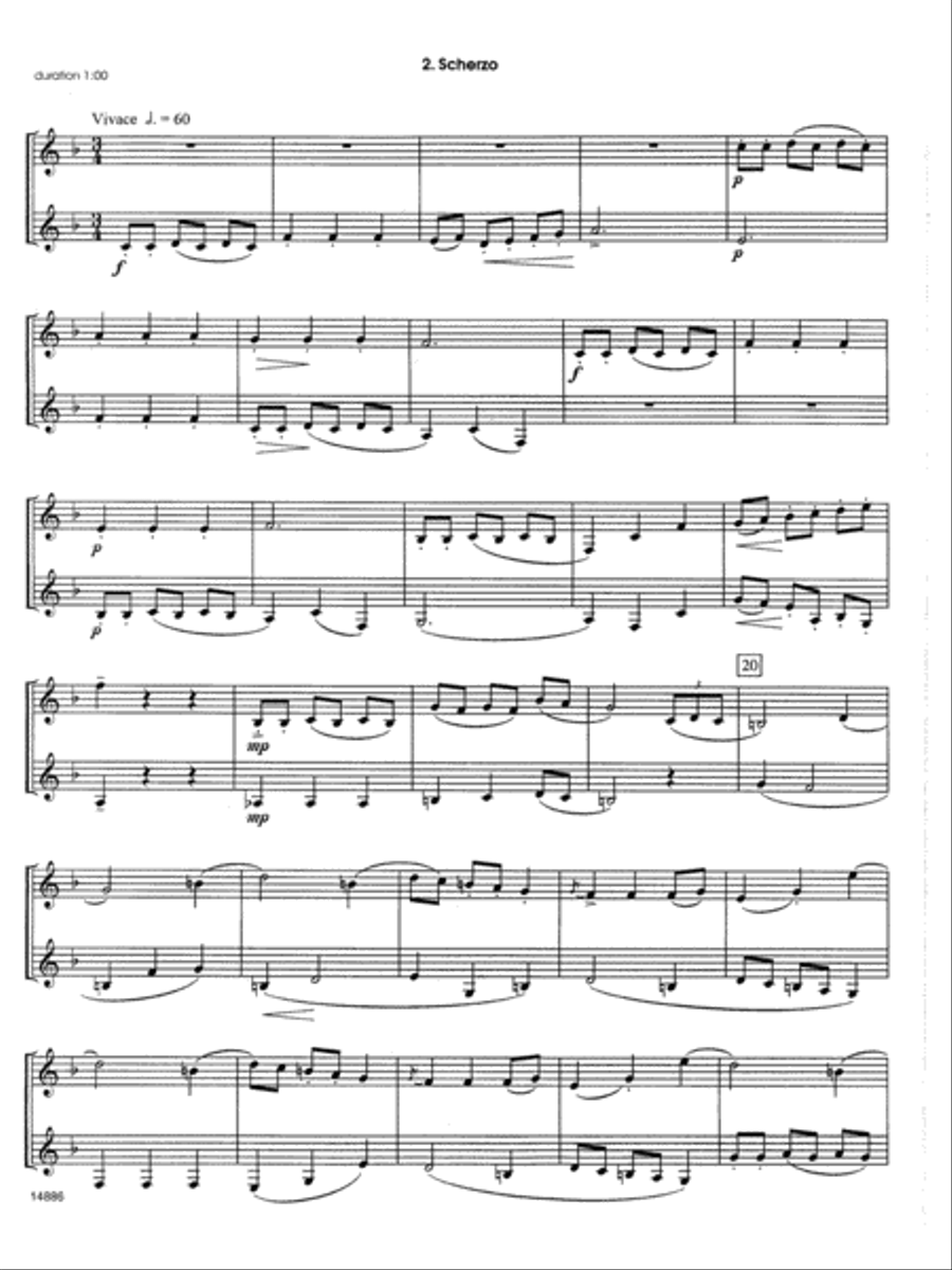 Fun For Two With Schubert Clarinet Duet scores gallery preview page 3
