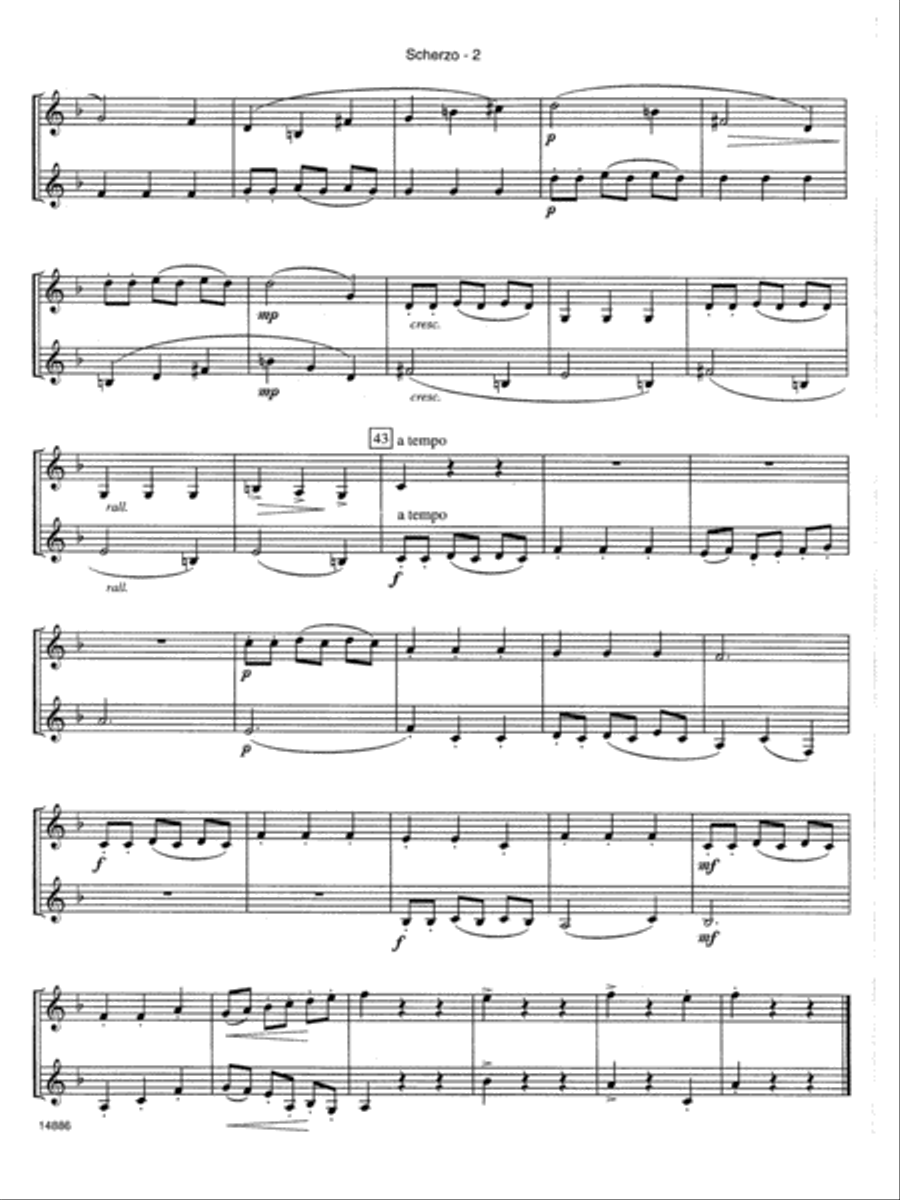 Fun For Two With Schubert Clarinet Duet scores gallery preview page 4