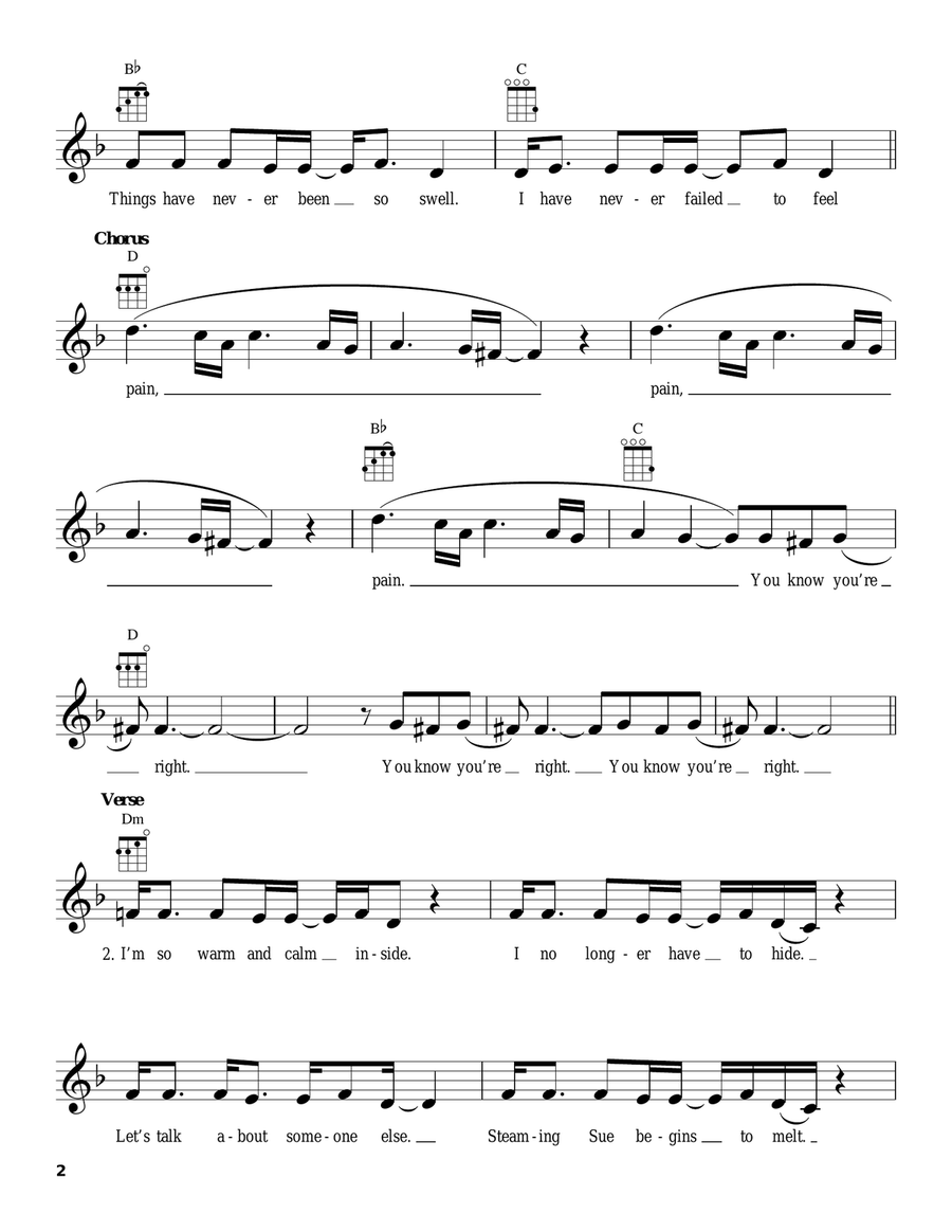 You Know You're Right You Know You're Right Ukulele scores gallery preview page 2
