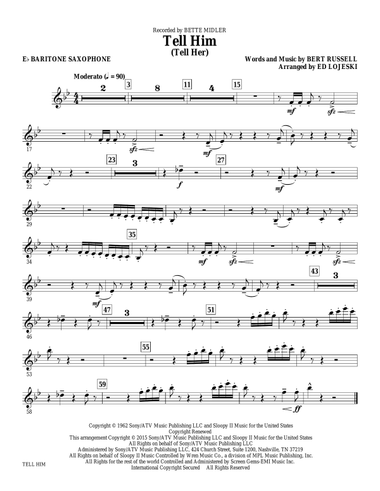Tell Him (Tell Her) - Baritone Sax