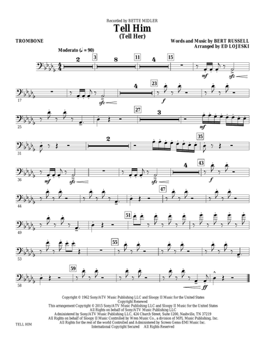 Tell Him (Tell Her) - Trombone