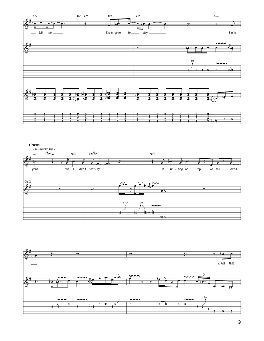 Sitting On Top Of The World Acoustic Guitar scores gallery preview page 3