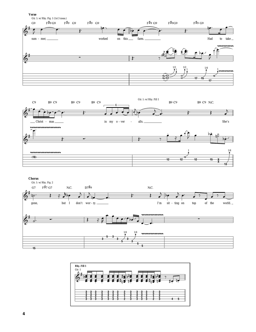 Sitting On Top Of The World Acoustic Guitar scores gallery preview page 4