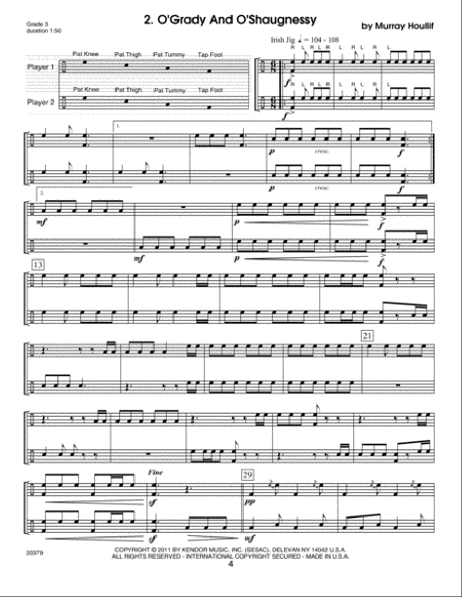 Body Percussion For Two by Murray Houllif Percussion - Digital Sheet Music page 4
