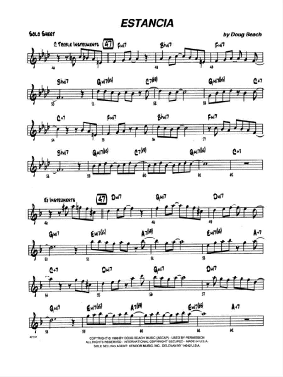 Estancia - Solo Sheet Part scores gallery preview page 1