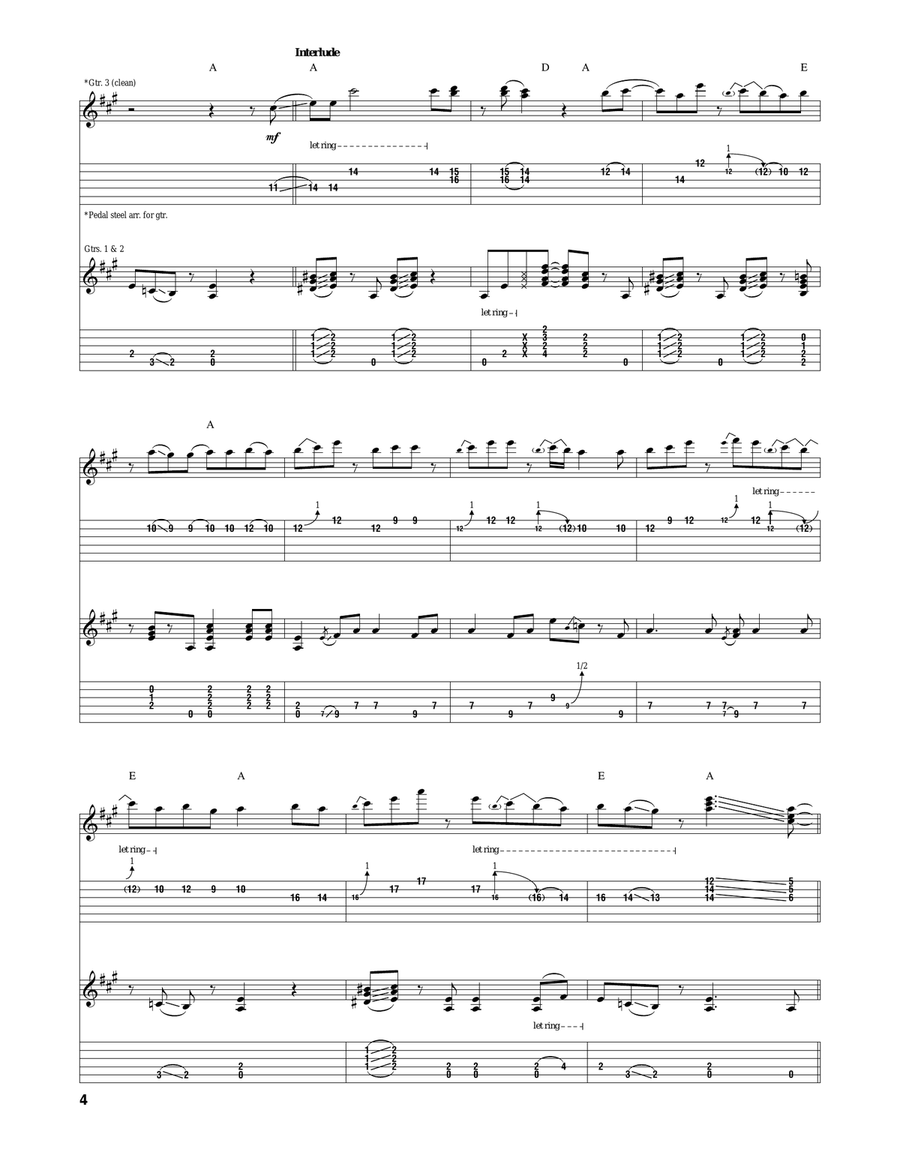 Sugar Magnolia Sugar Magnolia Acoustic Guitar scores gallery preview page 4