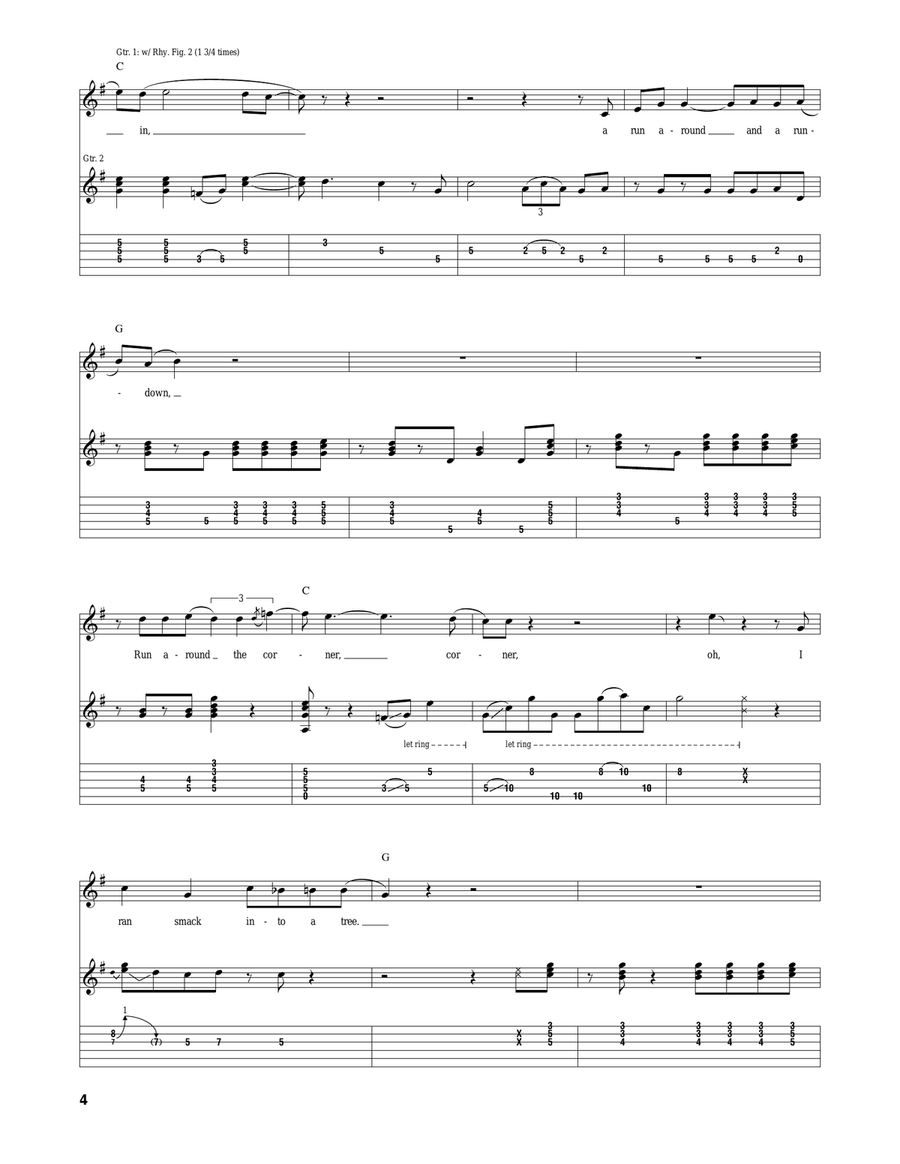 Bertha Bertha Acoustic Guitar scores gallery preview page 4