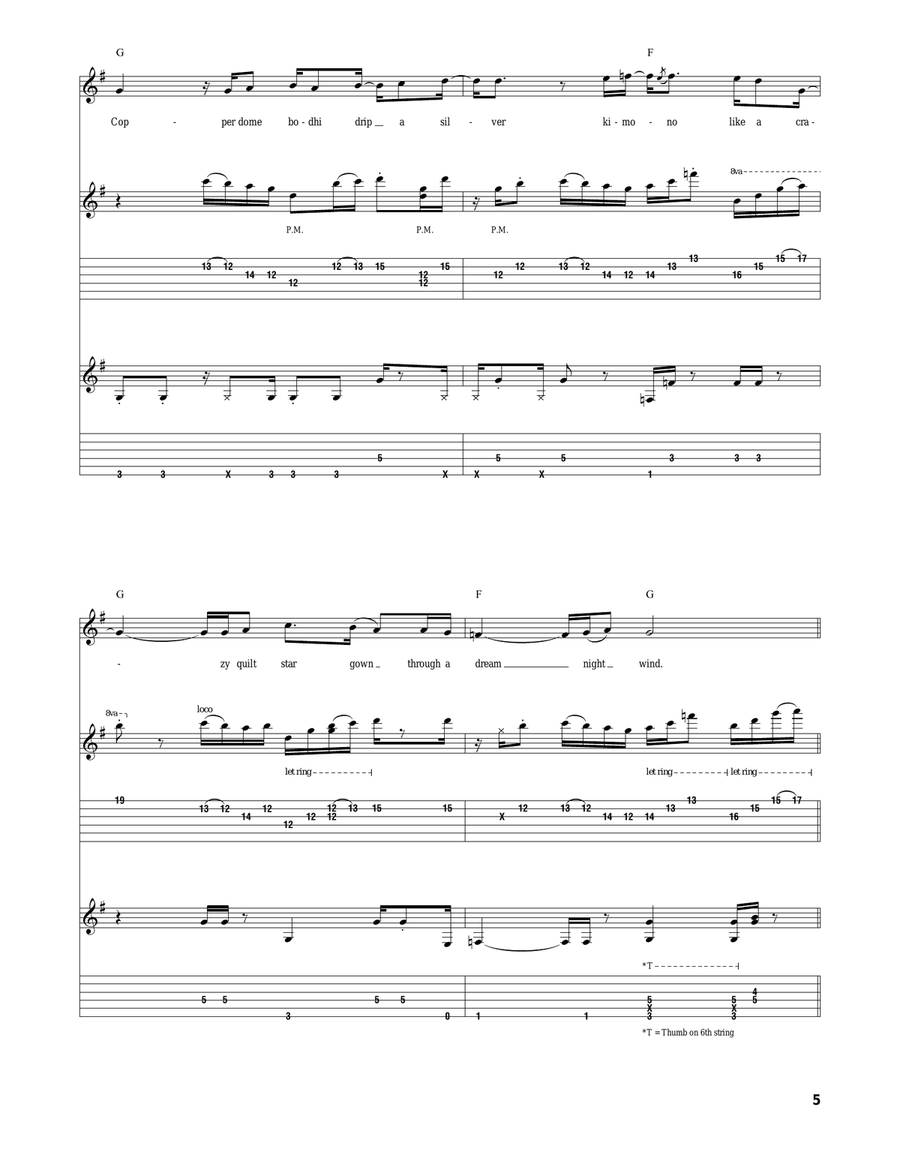 China Cat Sunflower China Cat Sunflower Acoustic Guitar scores gallery preview page 5