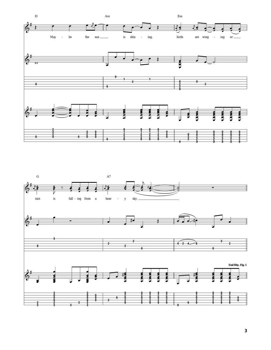 Box Of Rain Box Of Rain Acoustic Guitar scores gallery preview page 3