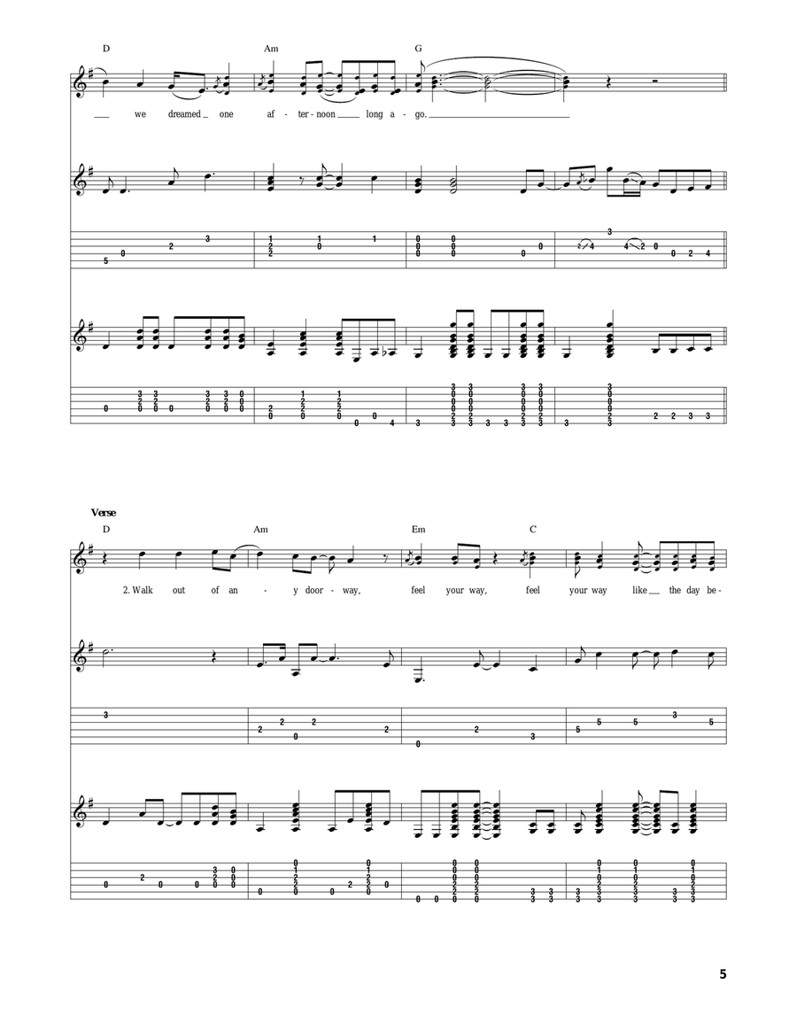 Box Of Rain Box Of Rain Acoustic Guitar scores gallery preview page 5
