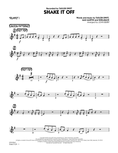 Shake It Off - Trumpet 1