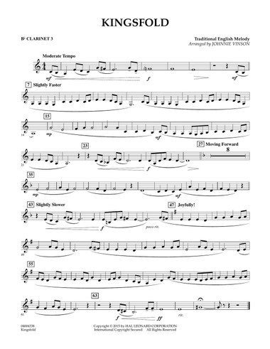 Kingsfold - Bb Clarinet 3
