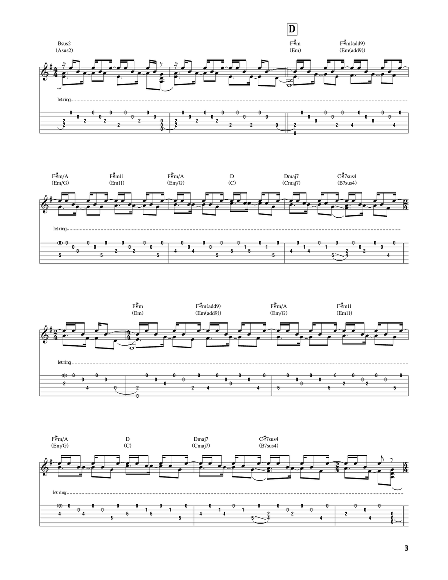 Fingerlakes Fingerlakes Acoustic Guitar scores gallery preview page 3