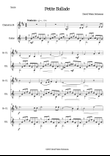 Petite Ballade for clarinet and guitar