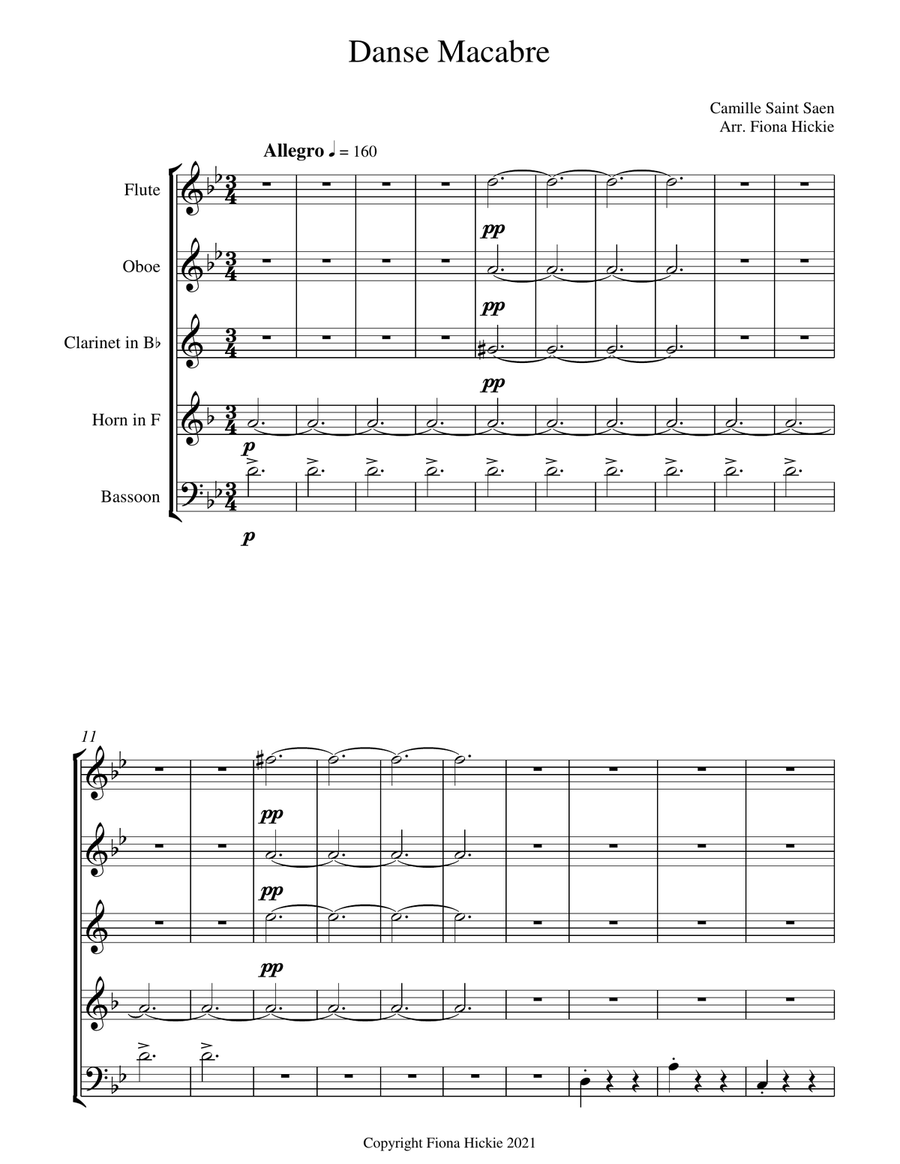 Danse Macabre Danse Macabre Woodwind Quintet scores gallery preview page 2