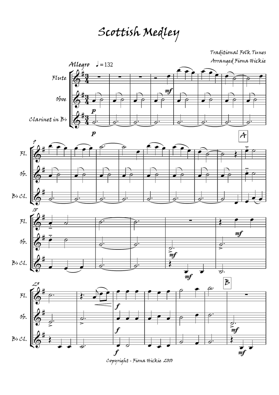 Scottish Medley Scottish Medley Woodwind Trio scores gallery preview page 2
