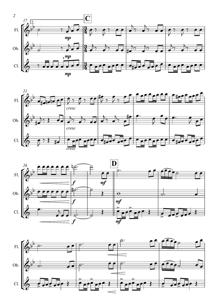 Fighting the Bull Fighting the Bull Woodwind Trio scores gallery preview page 3