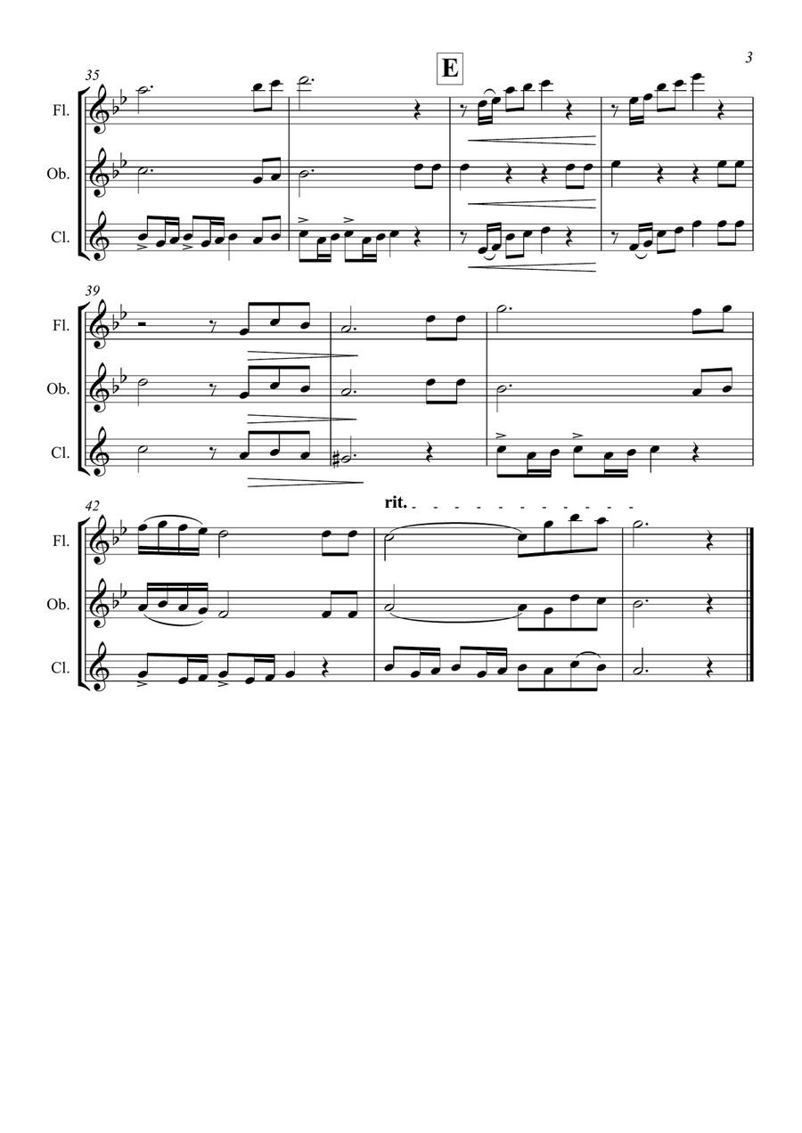 Fighting the Bull Fighting the Bull Woodwind Trio scores gallery preview page 4