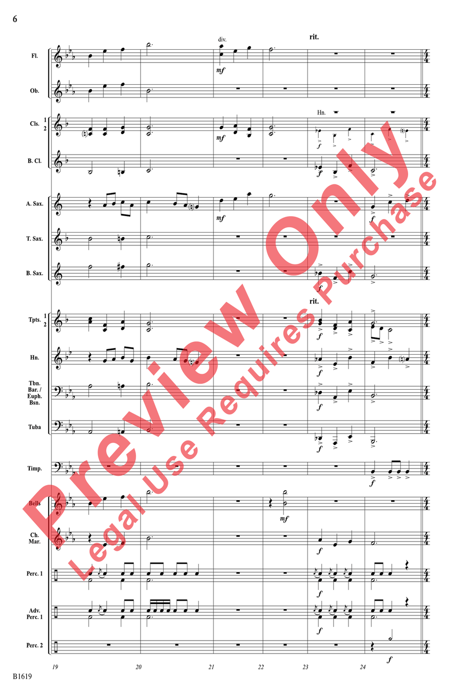 Fanfare on a Theme of Imagination Concert Band scores gallery preview page 6