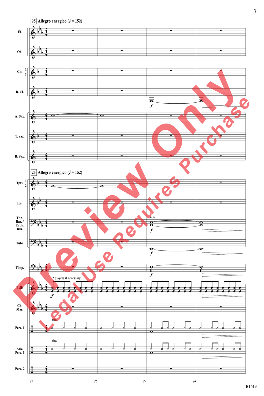 Fanfare on a Theme of Imagination Concert Band scores gallery preview page 7