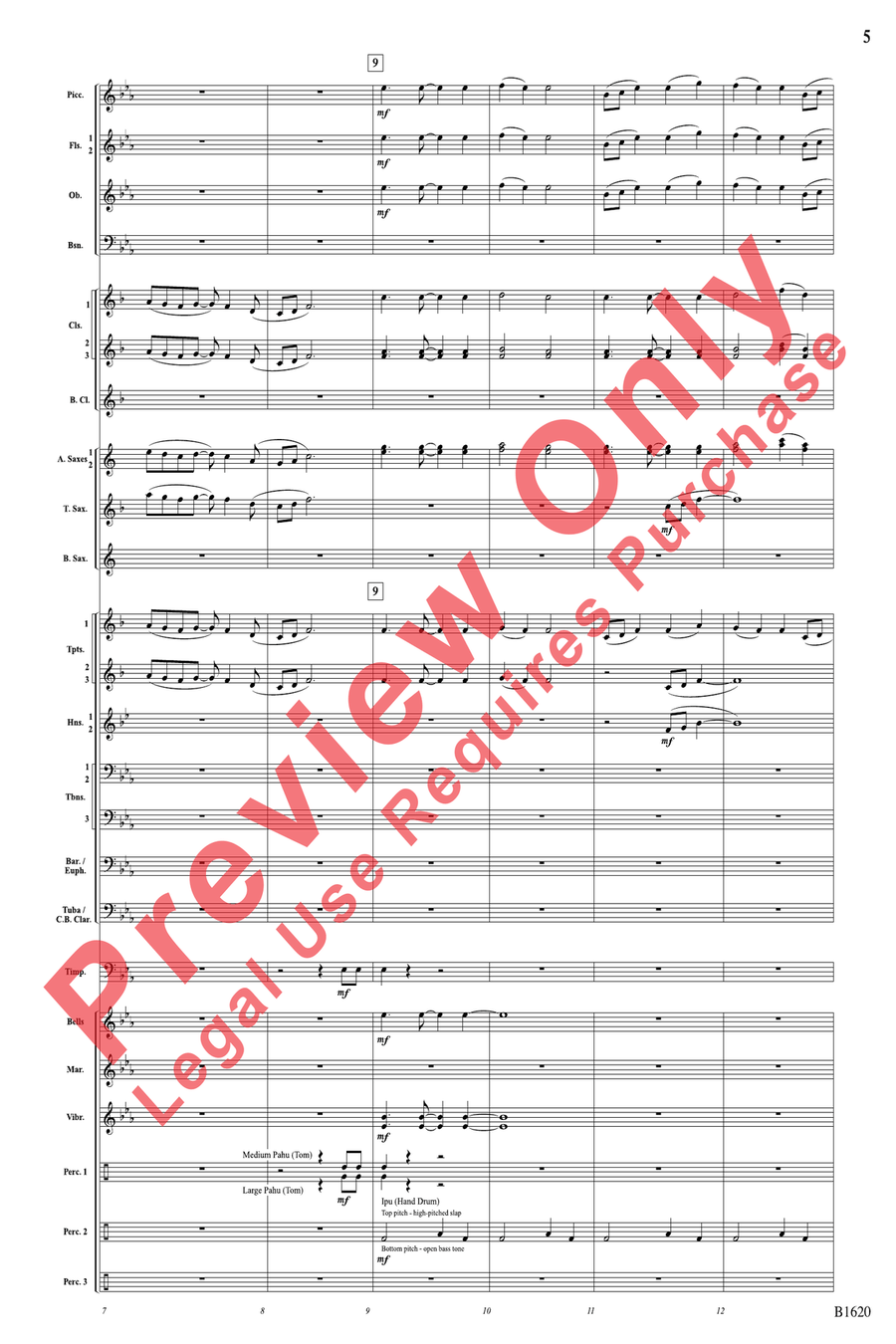 The Spirit of Aloha The Spirit of Aloha Concert Band scores gallery preview page 5