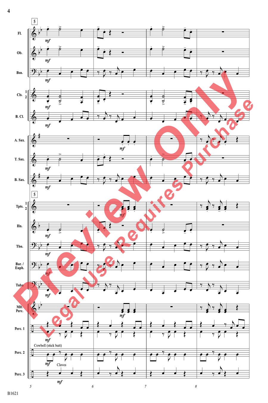 The Big Mambo The Big Mambo Concert Band scores gallery preview page 4