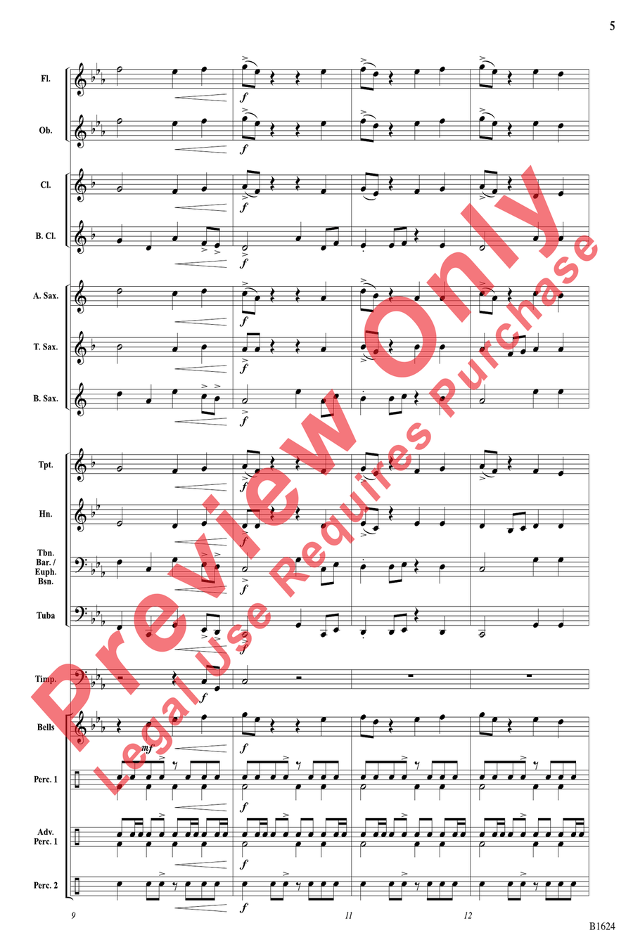 Bravado Tango Bravado Tango Concert Band scores gallery preview page 5