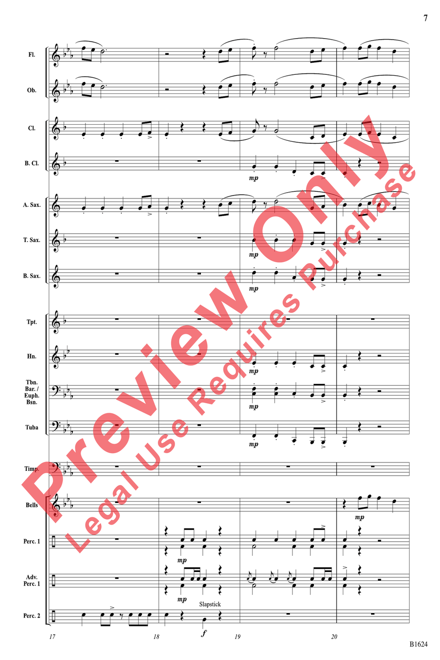 Bravado Tango Bravado Tango Concert Band scores gallery preview page 7