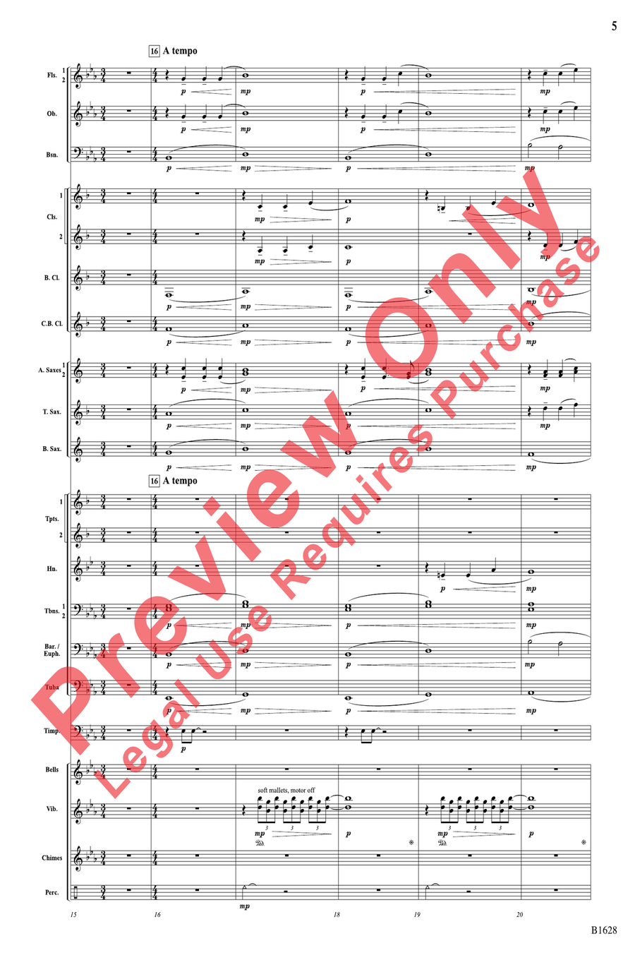Rippling Watercolors Rippling Watercolors Concert Band scores gallery preview page 5