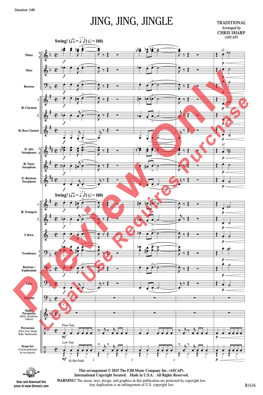 Jing Jing Jingle Concert Band scores gallery preview page 3