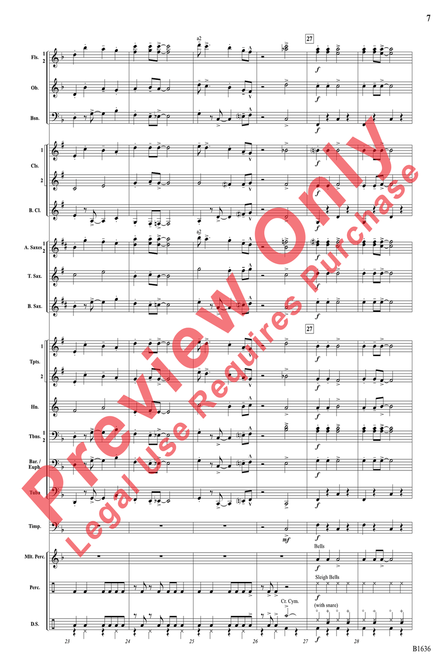Jing Jing Jingle Concert Band scores gallery preview page 7