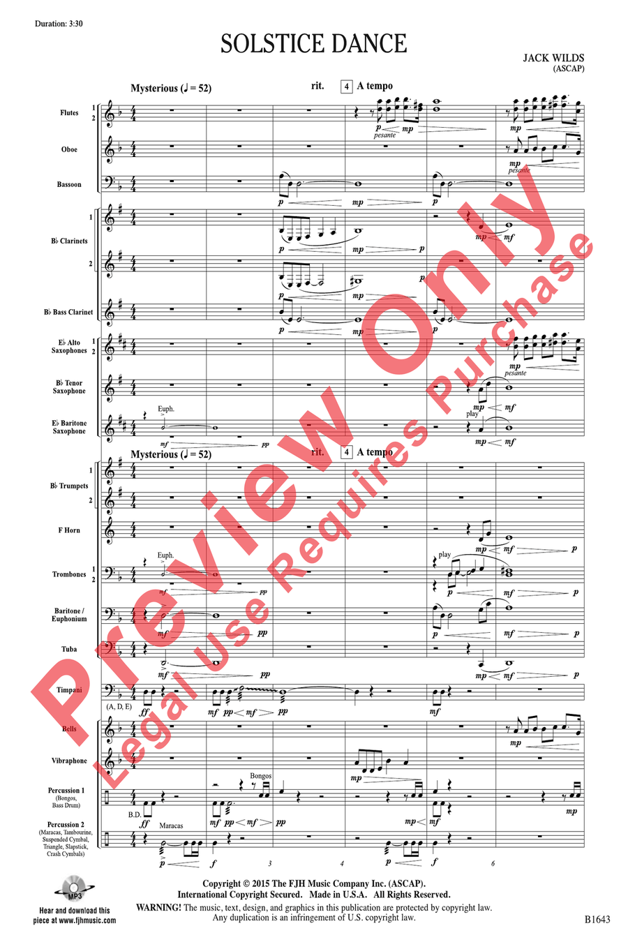 Solstice Dance Solstice Dance Concert Band scores gallery preview page 3