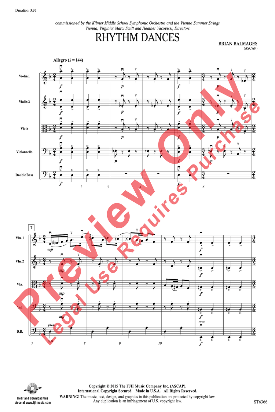 Rhythm Dances Rhythm Dances String Orchestra scores gallery preview page 3