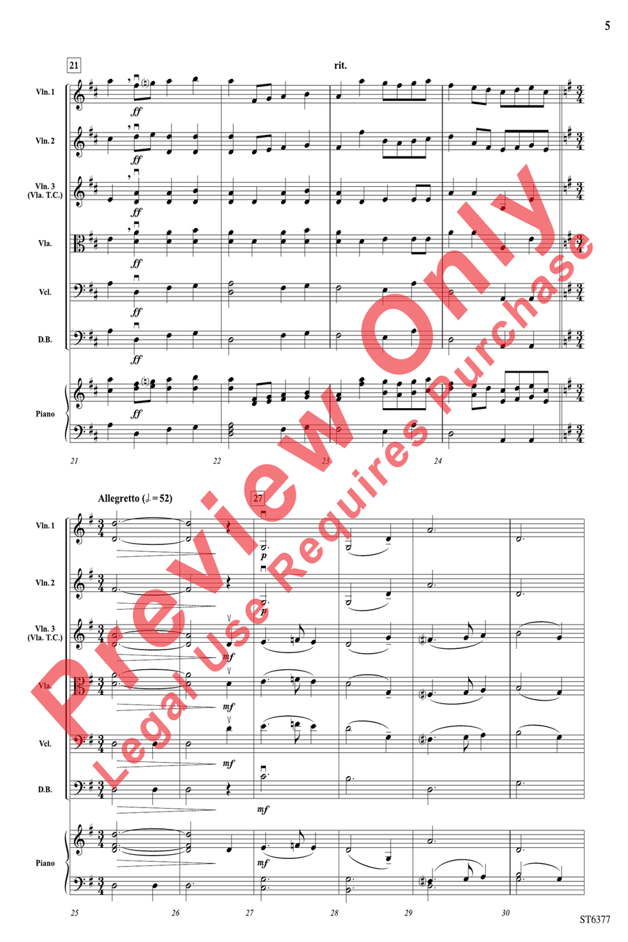 Two Italian Dances String Orchestra scores gallery preview page 5