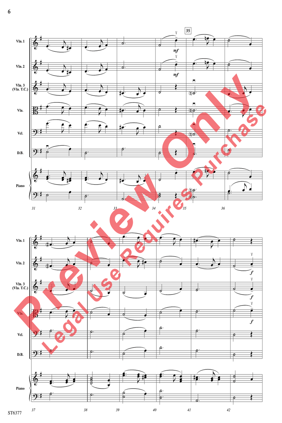 Two Italian Dances String Orchestra scores gallery preview page 6