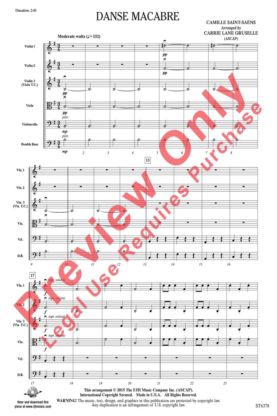 Danse Macabre Danse Macabre String Orchestra scores gallery preview page 3